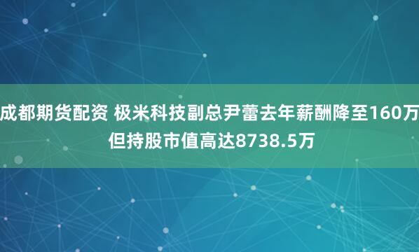 成都期货配资 极米科技副总尹蕾去年薪酬降至160万 但持股市值高达8738.5万