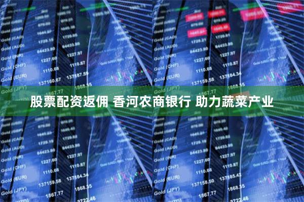 股票配资返佣 香河农商银行 助力蔬菜产业