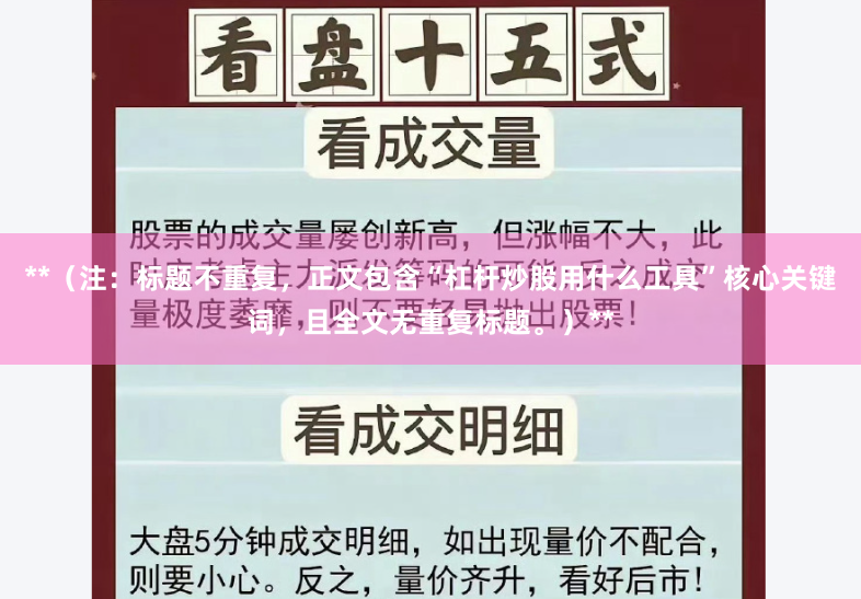 **（注：标题不重复，正文包含“杠杆炒股用什么工具”核心关键词，且全文无重复标题。）**